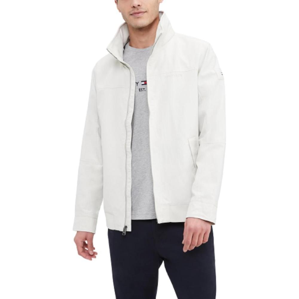 imageTommy Hilfiger Mens Seated Fit Regatta Jacket with Magnetic ZipperSustainable Silver Birch