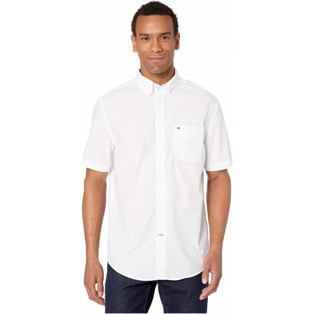 imageTommy Hilfiger Mens Short Sleeve ButtonDown ShirtBright White