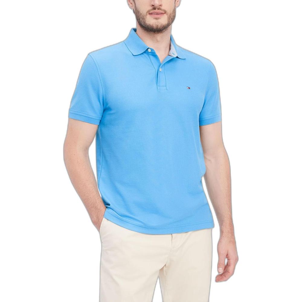 imageTommy Hilfiger Mens Short Sleeve Moisture Wicking Stretch Polo Shirt with Quick Dry  UV ProtectionCopenhagen Blue