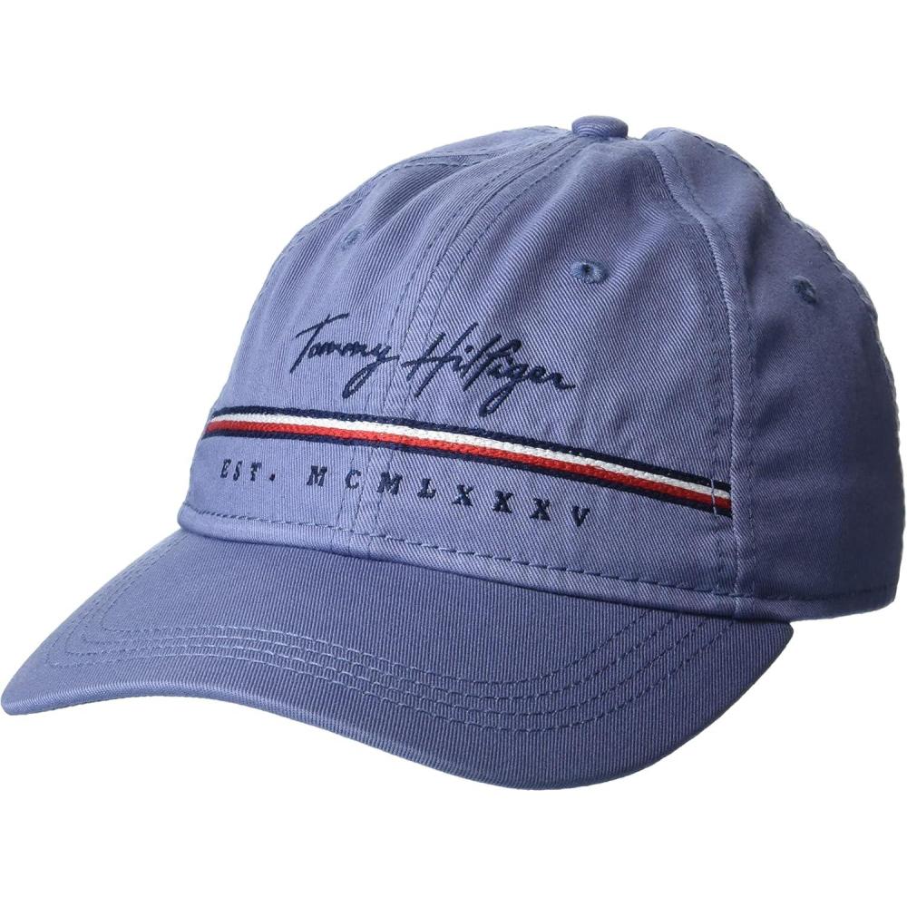 imageTommy Hilfiger Mens Signature Adjustable Baseball CapChina Blue Sc Lake
