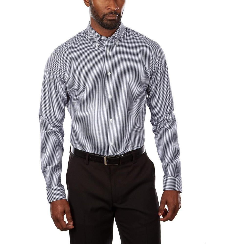 imageTommy Hilfiger Mens Slim Fit Non Iron Gingham Dress ShirtNavy