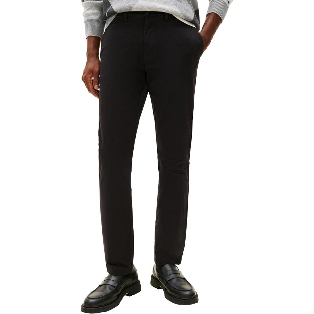 imageTommy Hilfiger Mens Stretch Cotton Chino Pants in Slim FitBlack