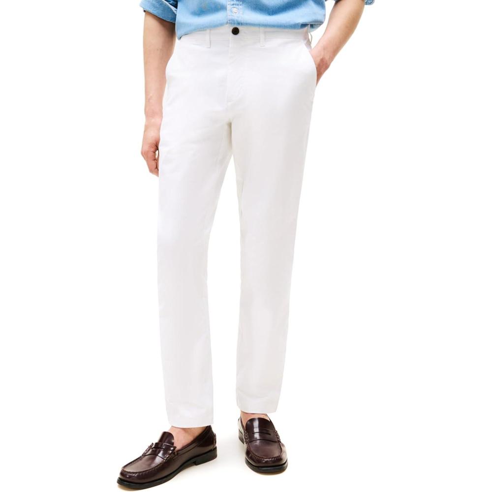 imageTommy Hilfiger Mens Stretch Cotton Chino Pants in Slim FitTh Optic White