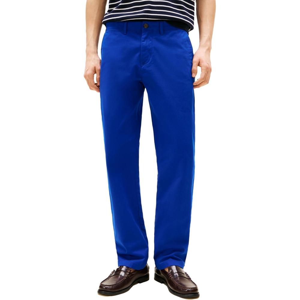 imageTommy Hilfiger Mens Stretch Cotton Chino Pants in Slim FitWedge Blue