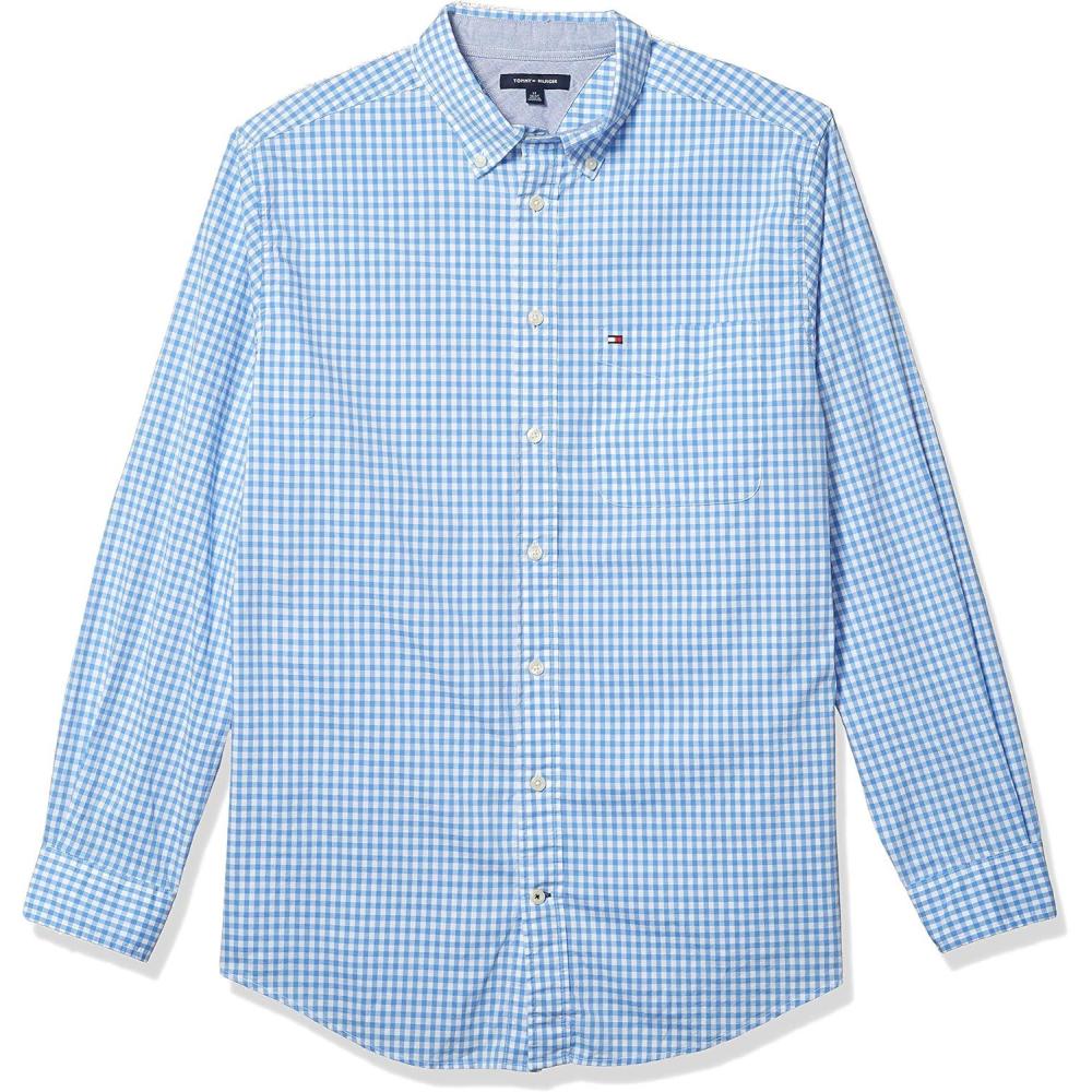 imageTommy Hilfiger Mens Twain Check Stretch Ls CLFProvence