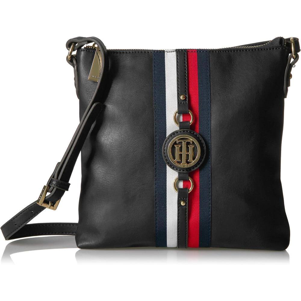 imageTommy Hilfiger Womens Jaden Plus CrossbodyBlack Polyvinyl Chloride