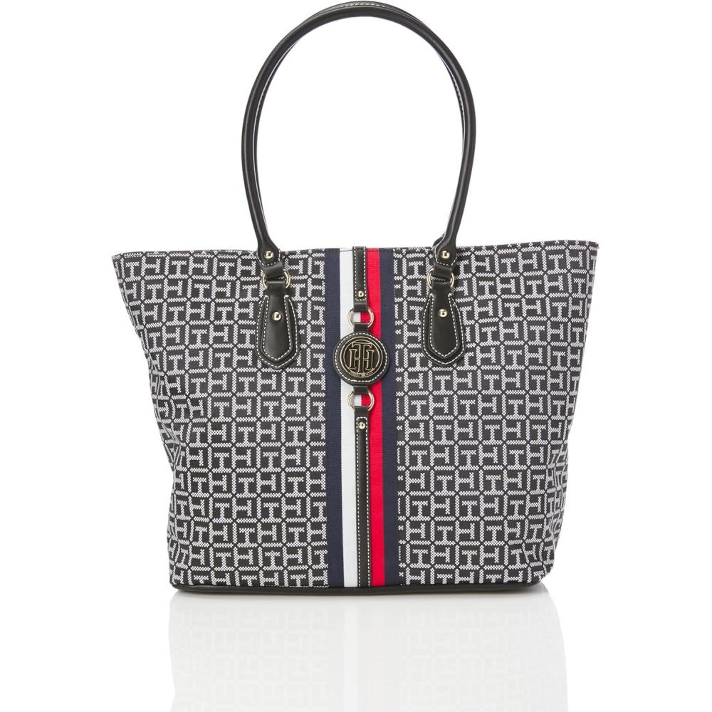imageTommy Hilfiger Womens Jaden Plus ToteBlackWhite