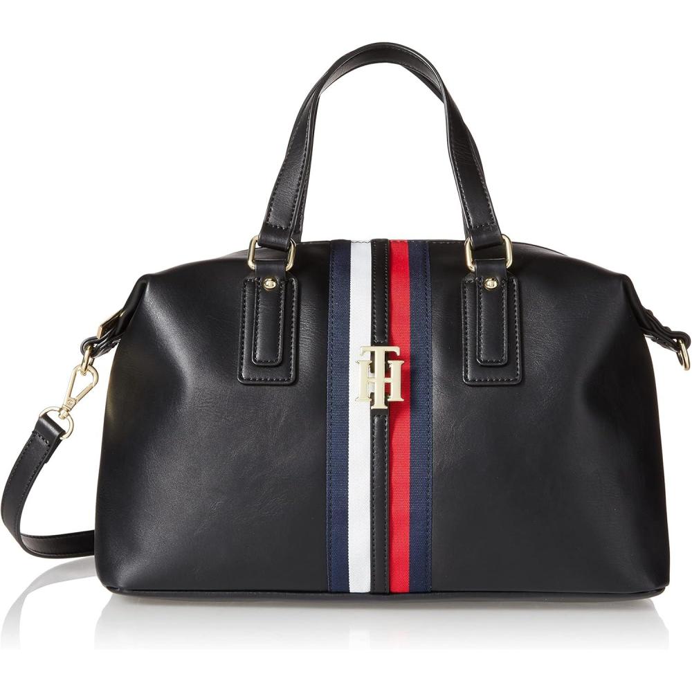 imageTommy Hilfiger Womens Jaden Satchel Crossbody BagBlack
