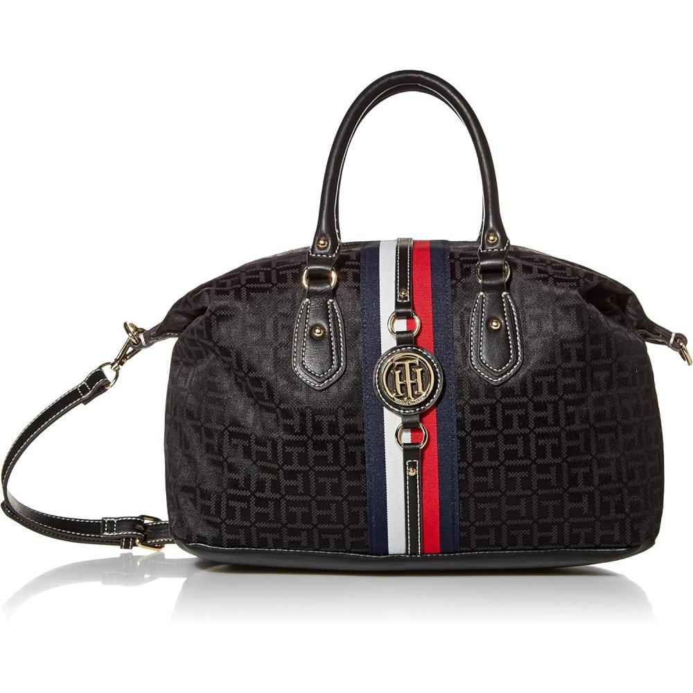 imageTommy Hilfiger Womens Jaden Satchel Crossbody BagHilfiger Black
