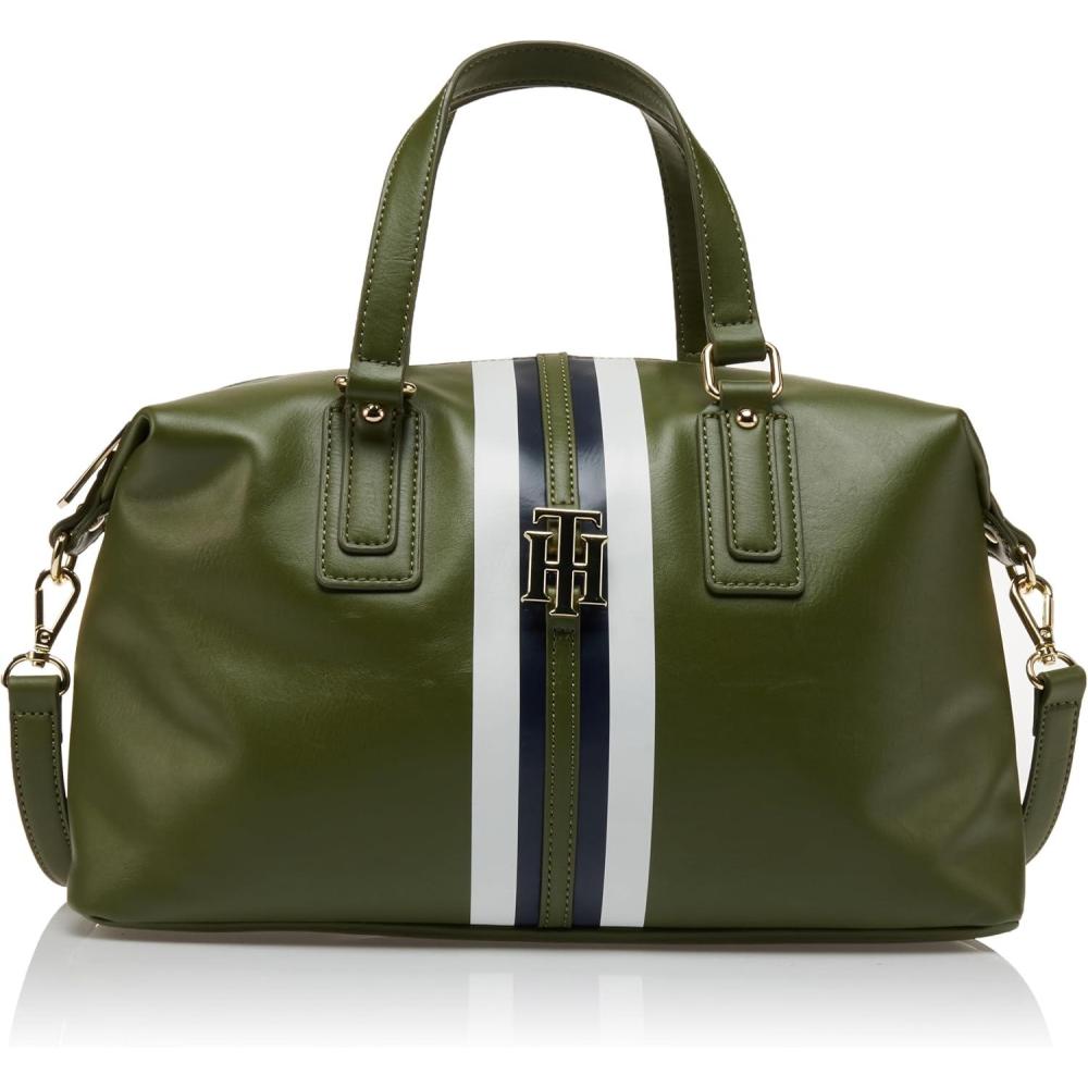imageTommy Hilfiger Womens Jaden Satchel Crossbody BagPutting Green