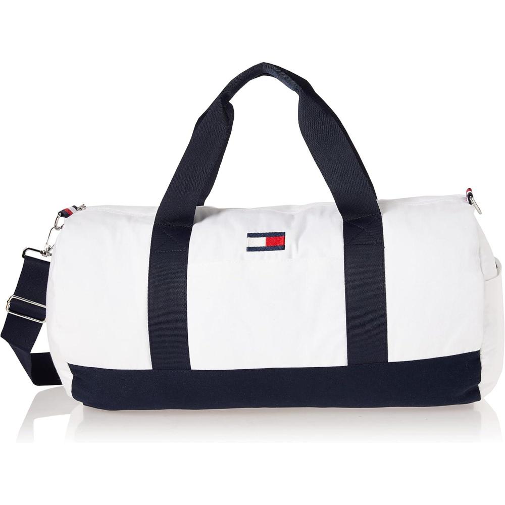 imageTommy Hilfiger mens Ardin Duffle Bag Th Deep Black One Size USBright White