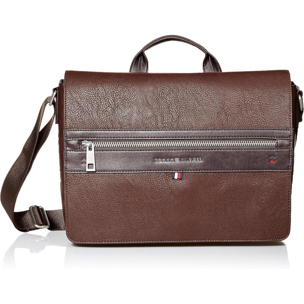 imageTommy Hilfiger mens Leo Messenger BagDark Chocolate
