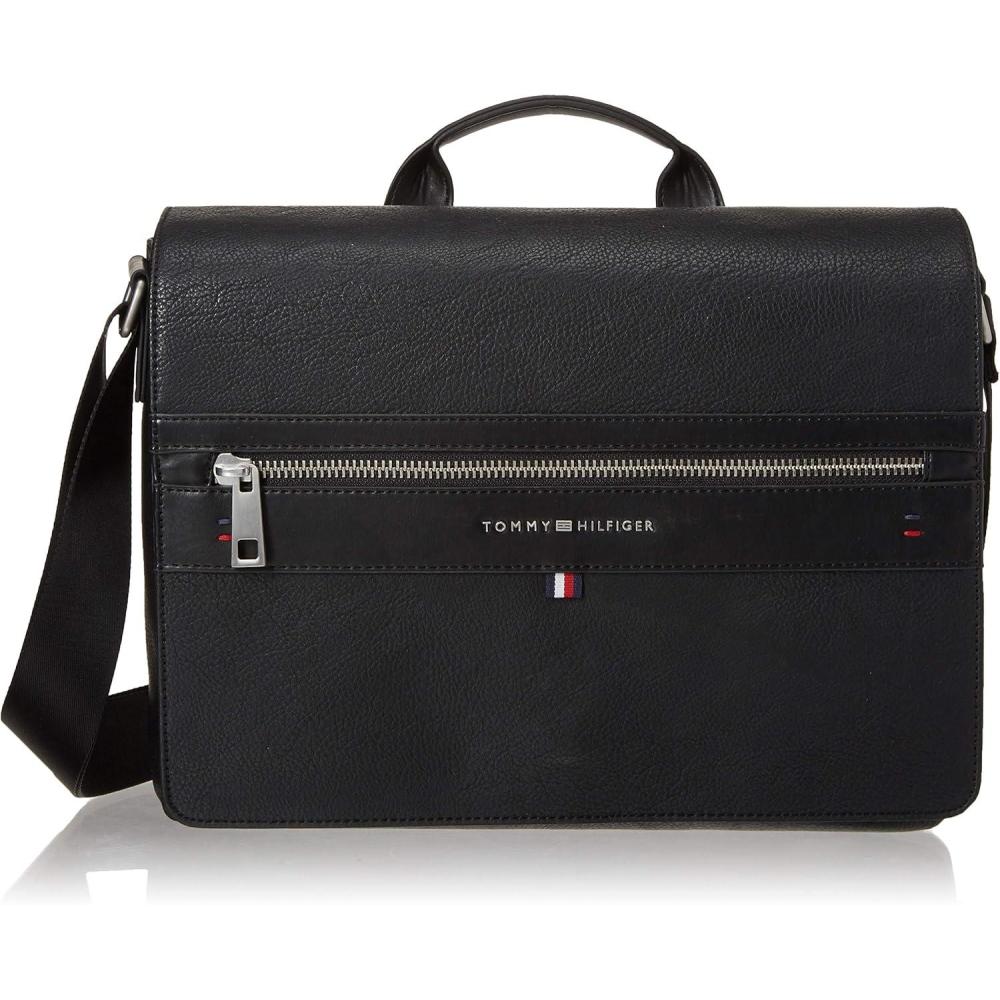 imageTommy Hilfiger mens Leo Messenger BagPebble Black