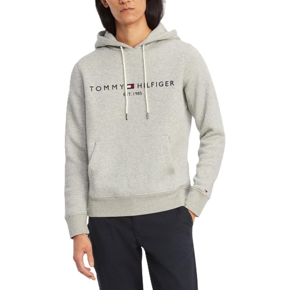 imageTommy Hilfiger mens Medium Weight Fleece Hoodie Sweatshirt With Embroidered Logo Also Available in Big ampamp TallCloud Heather