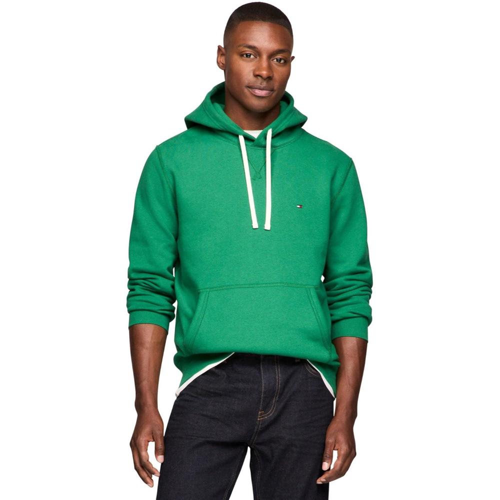 imageTommy Hilfiger mens Medium Weight Solid Fleece Hoodie Sweatshirt Also Available in Big ampamp TallNouveau Green