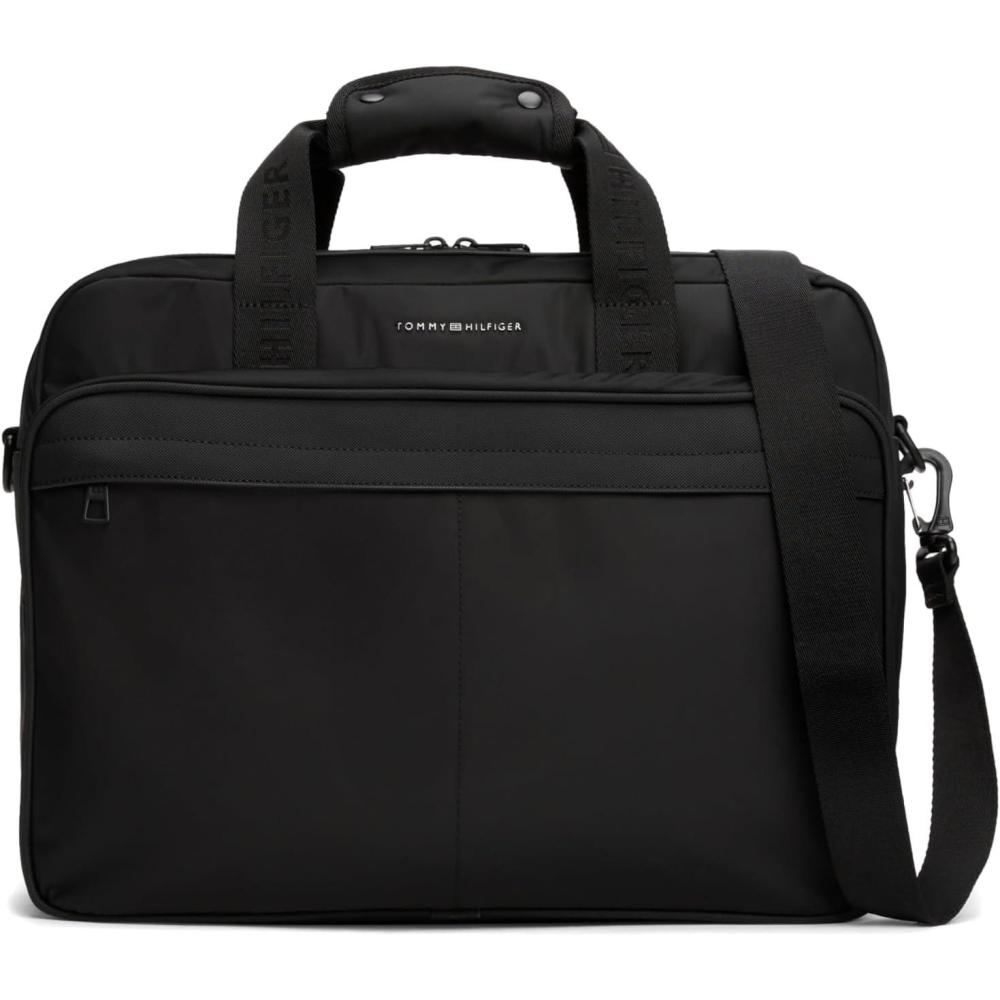 imageTommy Hilfiger mens Repreve Work Bag With Laptop Sleeve and Adjustable StrapBlack