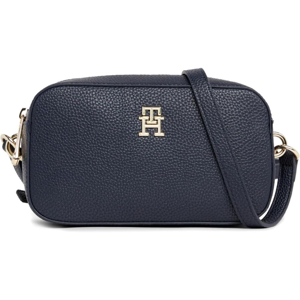 imageTommy Hilfiger womens Emblem Camera Crossbody BagSpace Blue