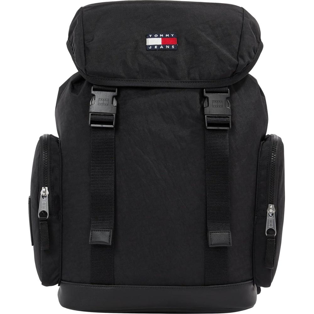 imageTommy Jeans Mens Daily Elevated Flap Backpack BlackBlack