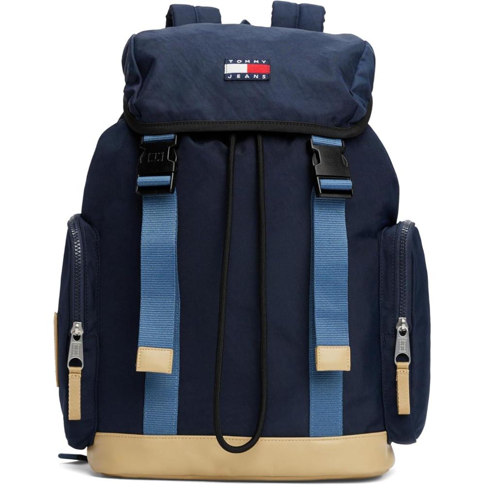 imageTommy Jeans Mens Daily Elevated Flap Backpack BlackDark Night Navy