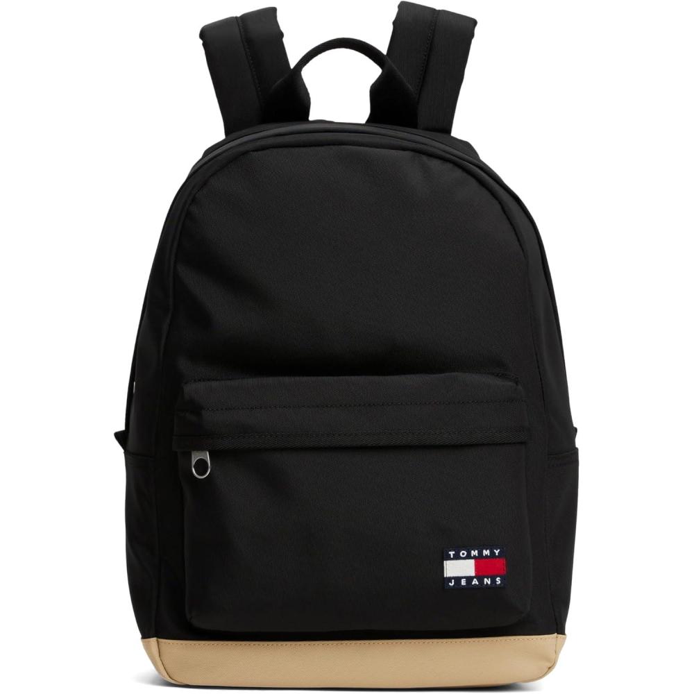 imageTommy Jeans Mens Essential Daily Dome Backpack MYSTIC PEBBLE One SizeBlackTan