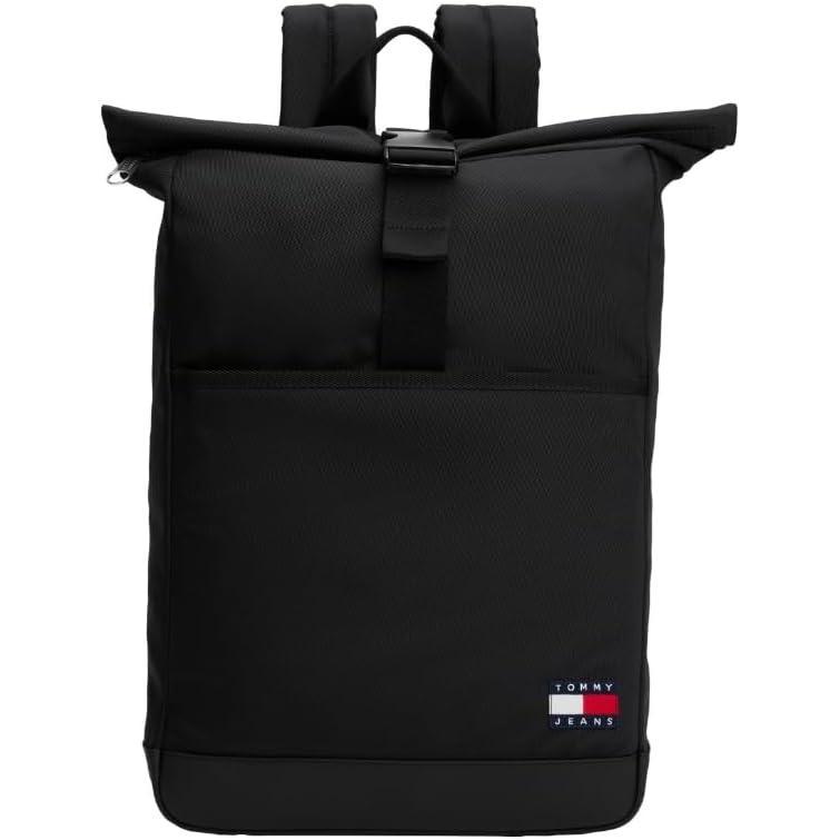 imageTommy Jeans Mens Essential Daily Rolltop Backpack Pewter GreenBlack