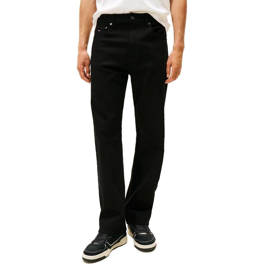 imageTommy Jeans Mens Regular Straight Stretch JeansDenim Black