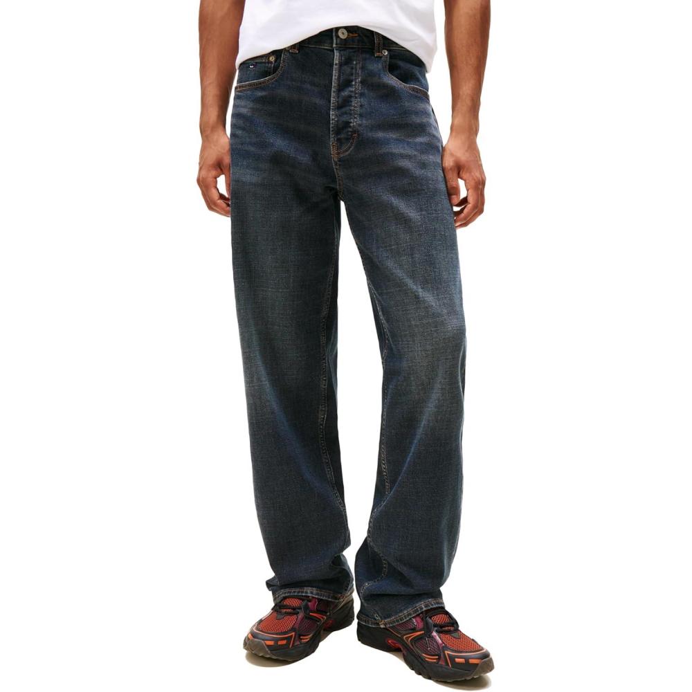 imageTommy Jeans Mens Relaxed Straight Stretch JeansDenim Dark