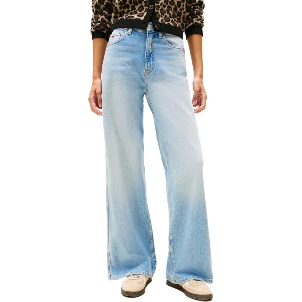 imageTommy Jeans Womens Claire High Rise Wide Leg JeansDenim Light