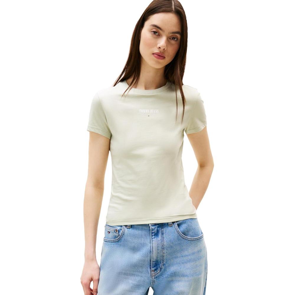 imageTommy Jeans Womens Graphic Tee with Printed Logo DesignMisty Sage