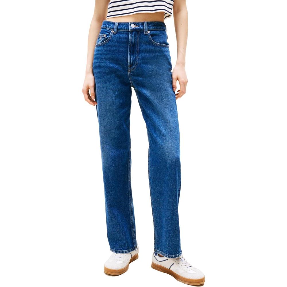 imageTommy Jeans Womens Layla High Rise Slim Straight JeansDenim Dark