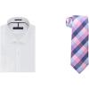 White/Pink Shirt Tie Combo