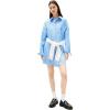 Ecru / Blue Stripe