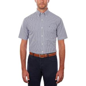Short Sleeve Button-Down Shirt(Riviera Blue)