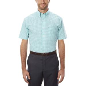 Short Sleeve Button-Down Shirt(Turquoise)