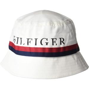 Tommy Hilfiger Mens Bucket Hat(Bright White)