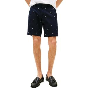 Tommy Hilfiger Men’s Casual Cotton Shorts 9 Inch with Stretch, Also Available in Big and Tall(Desert Sky/ Ivory)