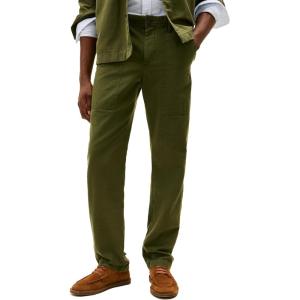 Tommy Hilfiger Mens Casual Wrinkle Resistant Cotton Chino Pants in Regular Fit(Arctic Spruce)