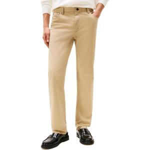 Tommy Hilfiger Men’s Causal Five Pocket Pants with Stretch in Straight Fit(Medium Khaki)