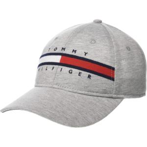 Tommy Hilfiger Men’s Cotton Avery Adjustable Baseball Cap(Grey Heather)