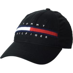 Tommy Hilfiger Men’s Cotton Avery Adjustable Baseball Cap(Tommy Black)