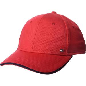 Tommy Hilfiger Men’s Cotton Billy Adjustable Flap Baseball Cap(Apple Red)