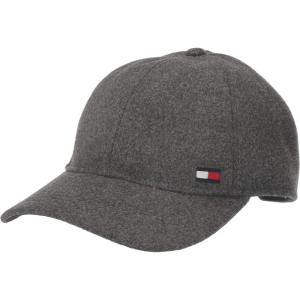 Tommy Hilfiger Men’s Cotton Billy Adjustable Flap Baseball Cap(Charcoal Grey Heather)