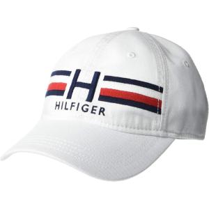 Tommy Hilfiger Men’s Cotton Ira Adjustable Baseball Cap(Classic White)