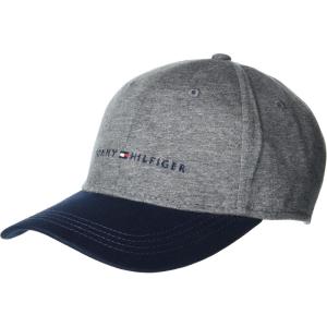 Tommy Hilfiger Mens Cotton Logo Adjustable Baseball Cap(Charcoal Heather)