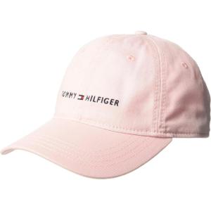 Tommy Hilfiger Mens Cotton Logo Adjustable Baseball Cap(Crystal Rose)