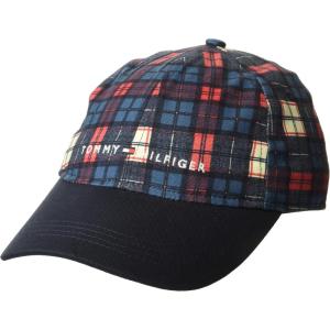 Tommy Hilfiger Mens Cotton Logo Adjustable Baseball Cap(Red Multi)