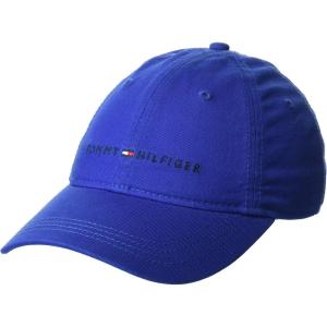 Tommy Hilfiger Mens Cotton Logo Adjustable Baseball Cap(Waterloo Blue)