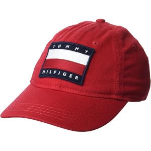 Tommy Hilfiger Mens Cotton Tony Adjustable Baseball Cap(Apple Red)