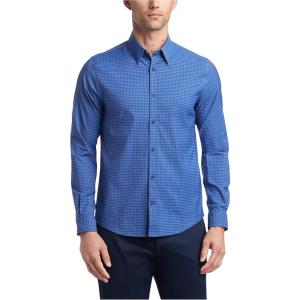Tommy Hilfiger Men’s Dress Shirt Athletic Fit Tech Non Iron No-tuck Stretch(Navy)