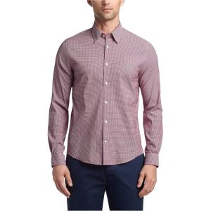 Tommy Hilfiger Men’s Dress Shirt Athletic Fit Tech Non Iron No-tuck Stretch(Wine)